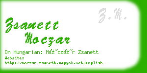 zsanett moczar business card